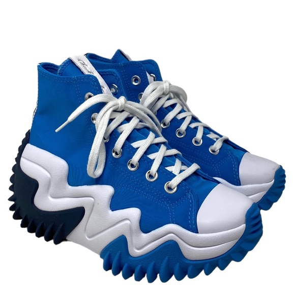 Converse Run Star Motion CX Platform Women's Shoes Canvas Blue Sneakers A03078C - Picture 2 of 9